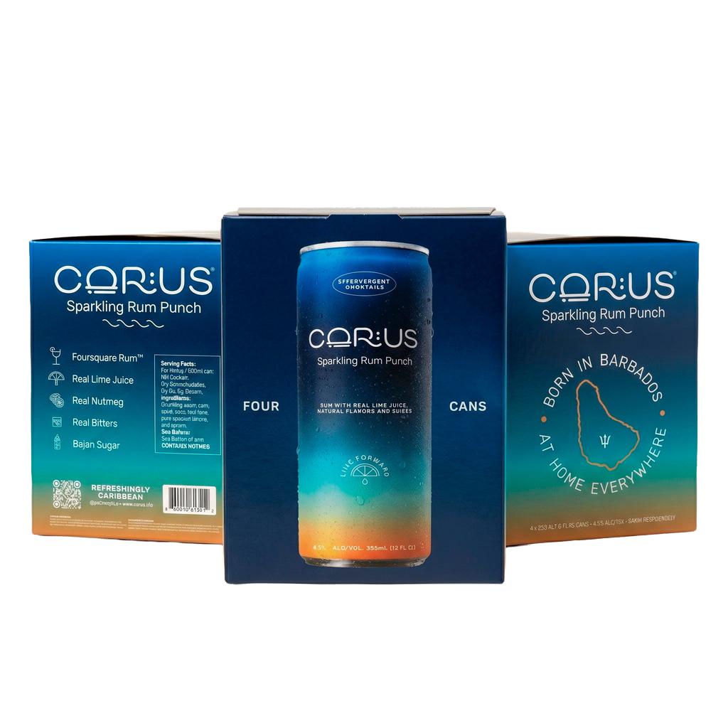 Corus Sparkling Rum Punch in Cans 4 Units / 355 mL / 12 oz