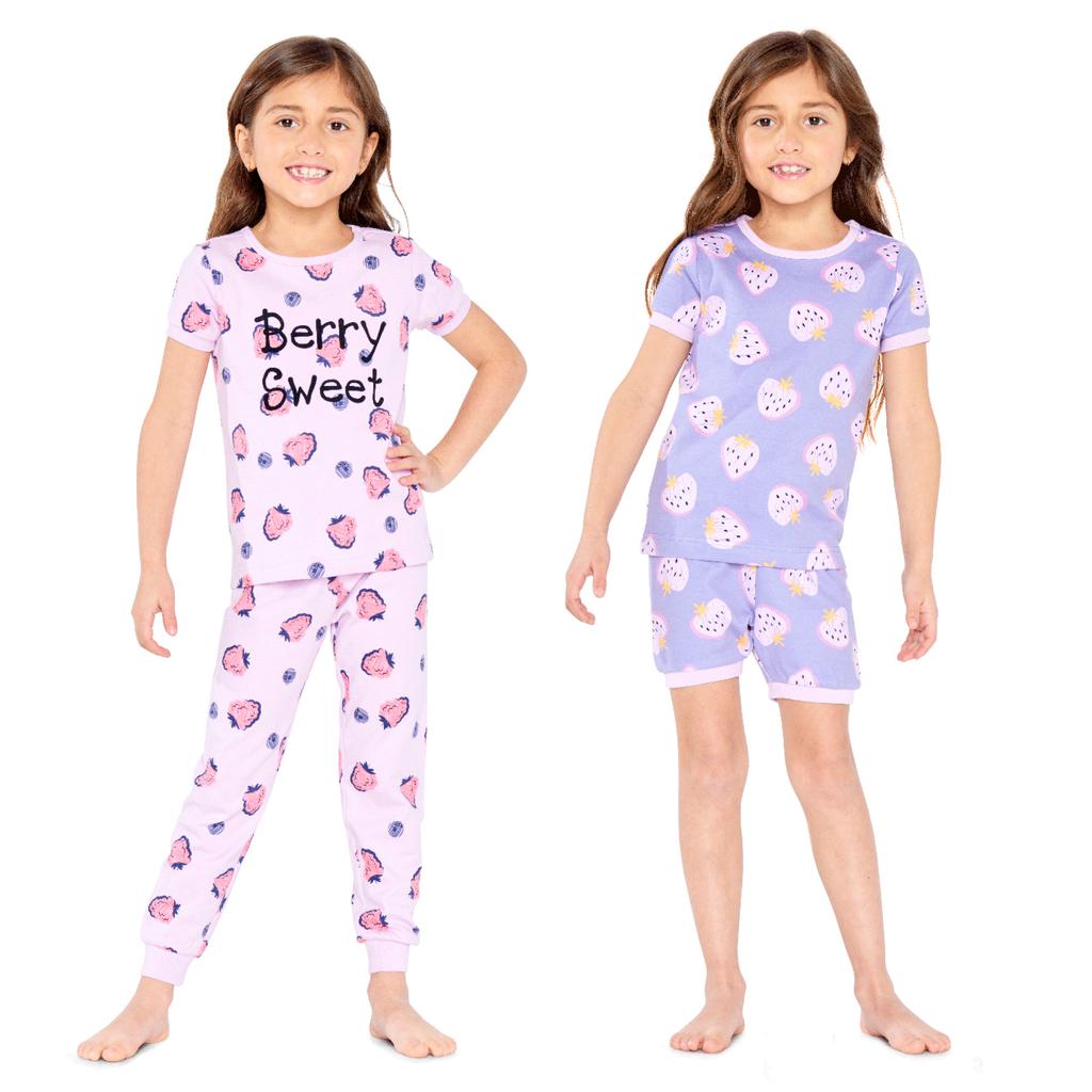 PL Sleep Girls' Pajamas Set of 2 / 4 Pieces