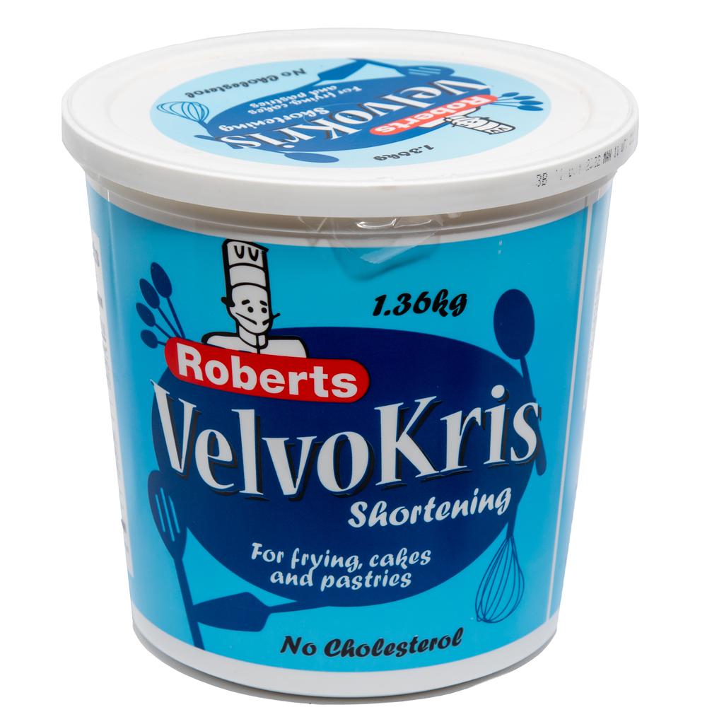 Roberts Velvo Kris Cholesterol-Free Vegetable Shortening 1.36 kg