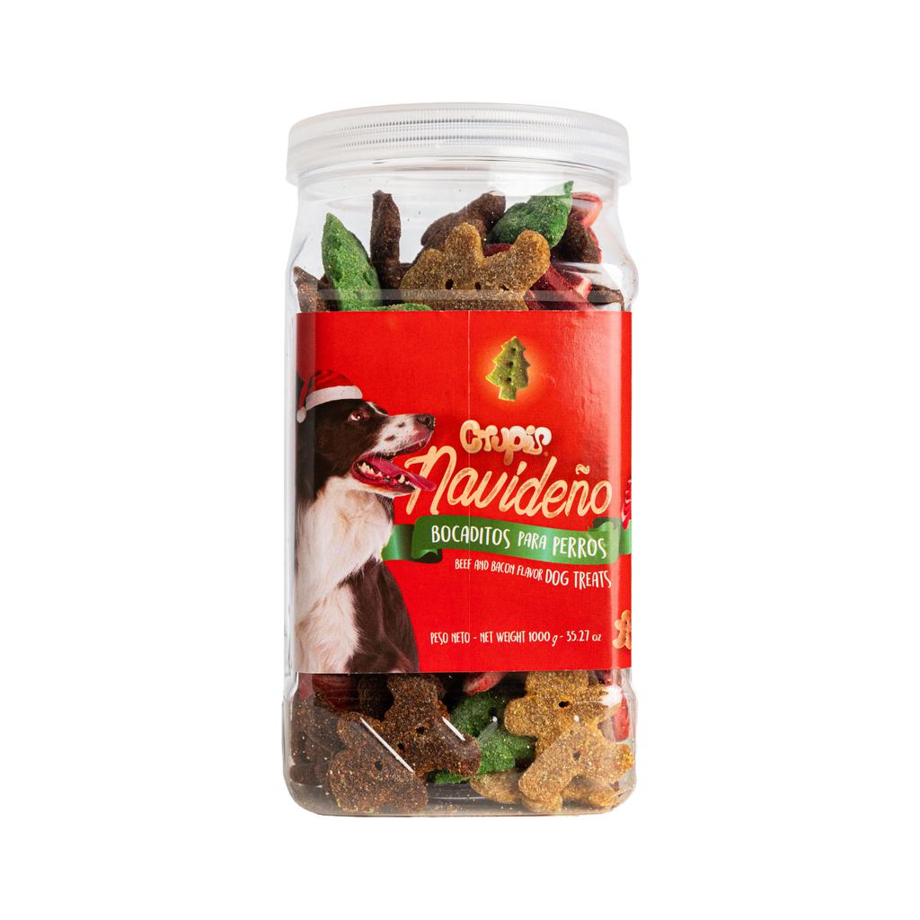 Crupis Holiday Dog Treats with Beef and Bacon Flavor 1 kg / 35.3 oz