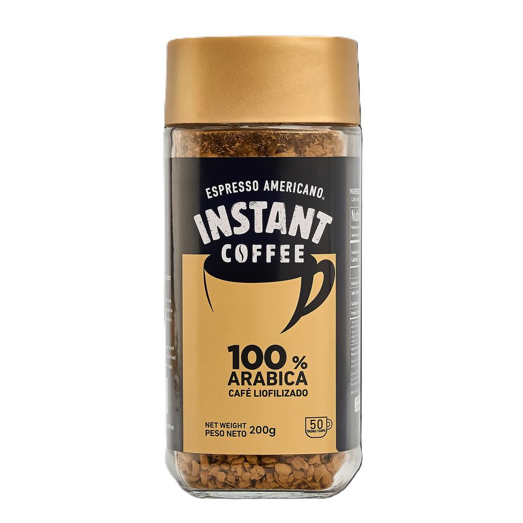 Espresso Americano Café Instantáneo Liofilizado 100% Arábica 200 g