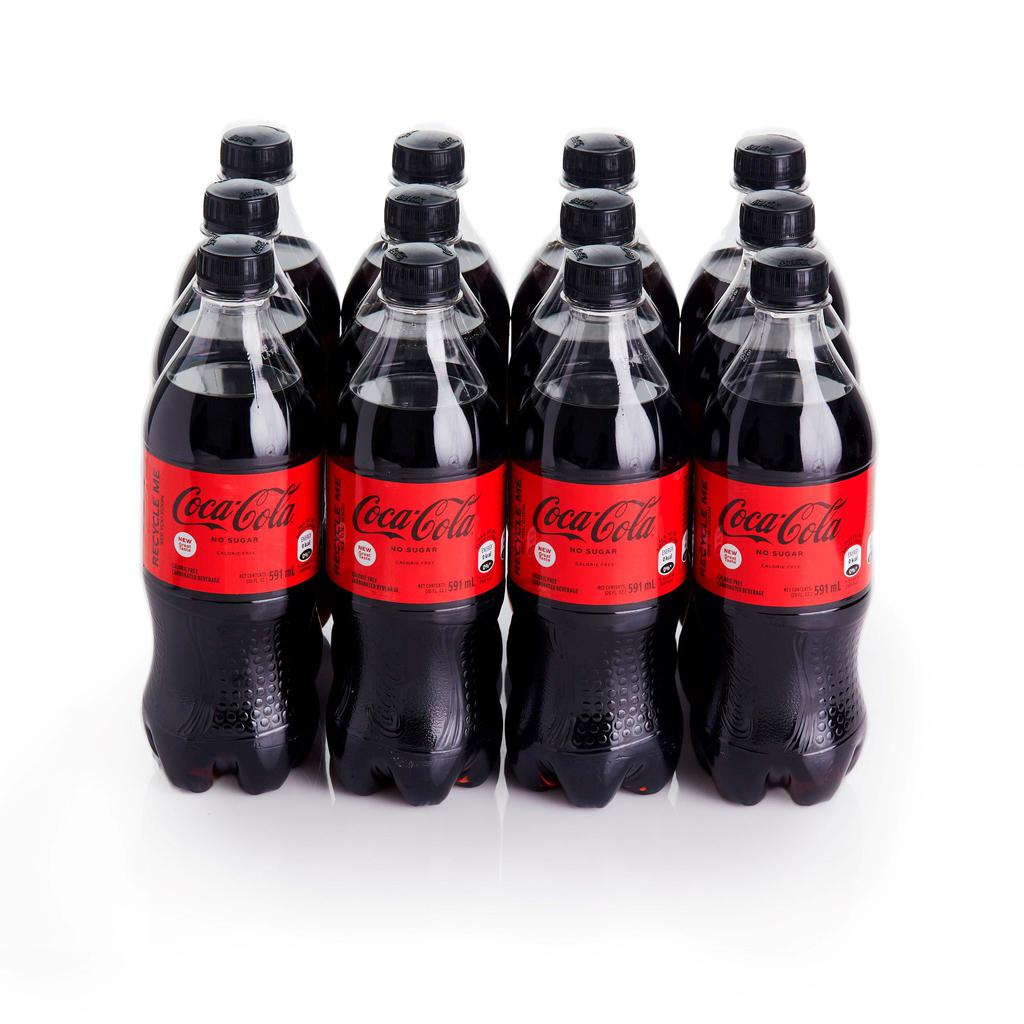 Coke Soft Drink Zero Sugar Free And Calorie Free 12 Units / 591 Ml / 20 Oz