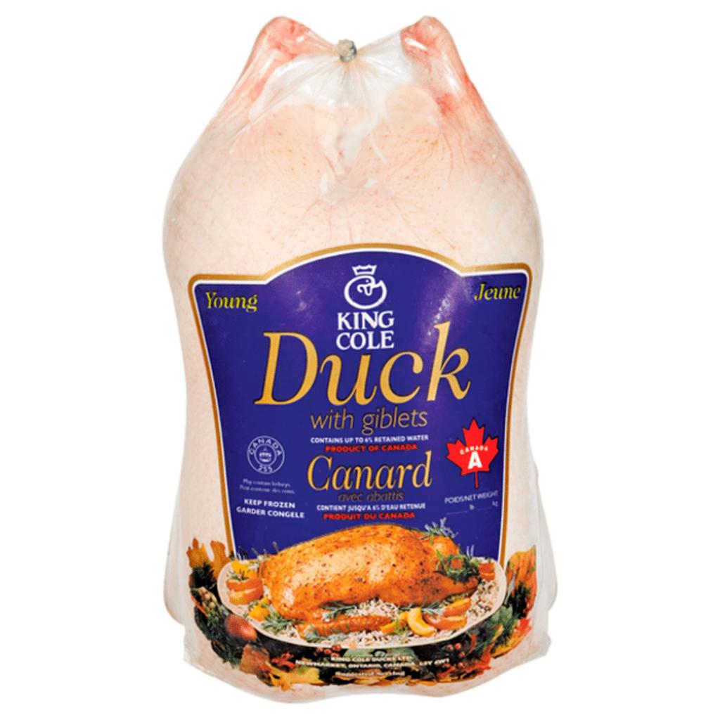 King Cole Whole Frozen Duck with Bone and Skin Vacuum Packaged