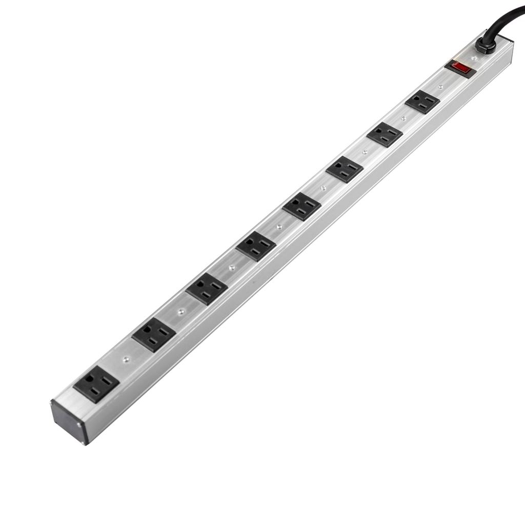 ProHT 8-Outlet Aluminum Power Strip with 3 ft. Power Cord