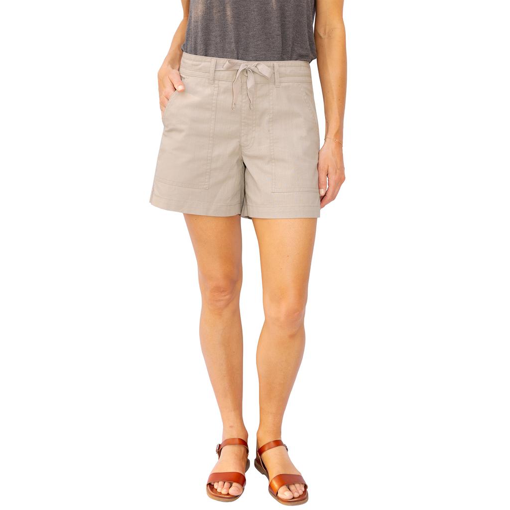 Tailor Vintage Short en Algodón con Cintura Ajustable y Bolsillos para Mujer