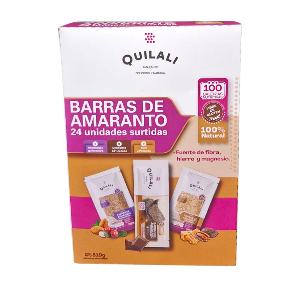 Quilali Amaranth Bars in Assorted Flavors Gluten Free 24 Units