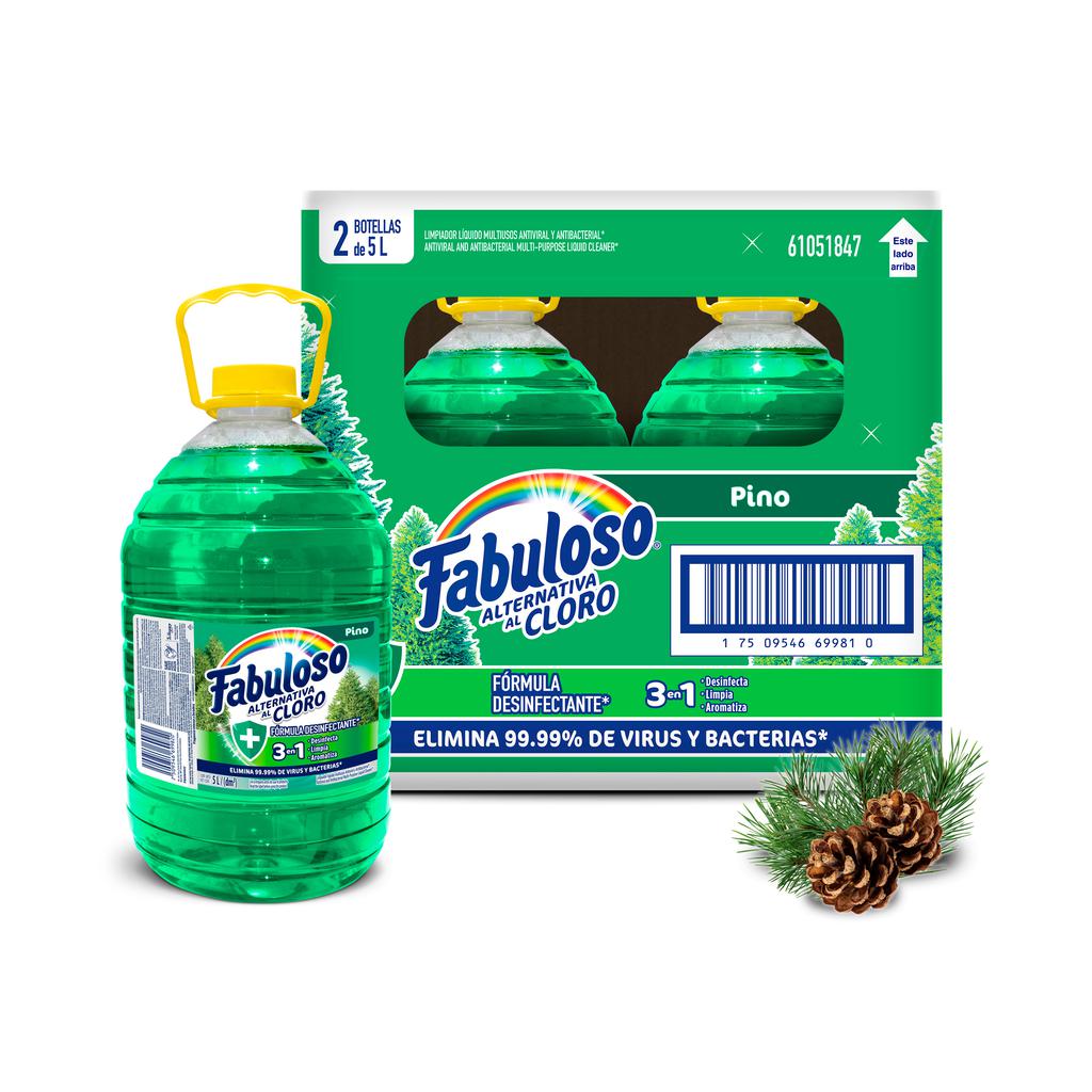 Fabuloso Limpia Pisos Fórmula Desinfectante Fragancia Pino10 LT