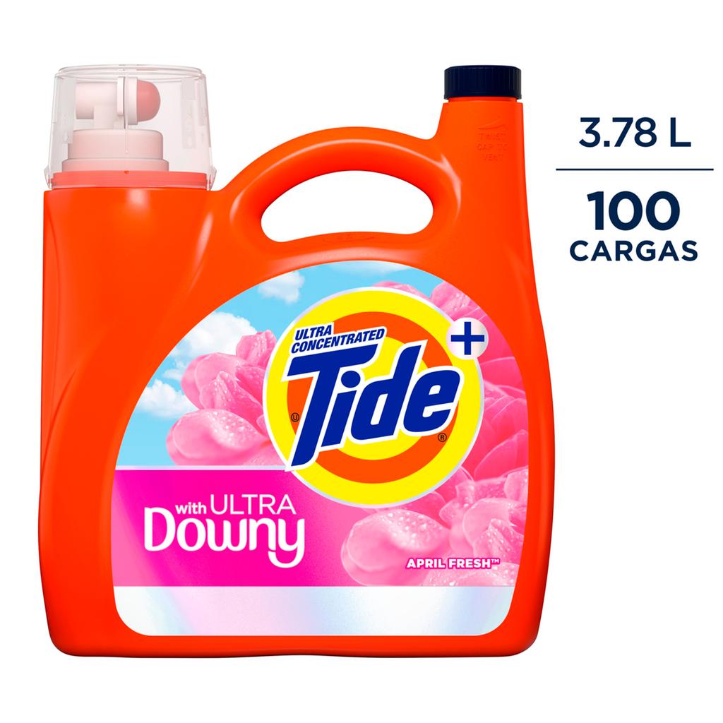 Tide Liquid Laundry Detergent with Downy Ultra Fabric Softener 3.78 L /128 oz / 100 Loads