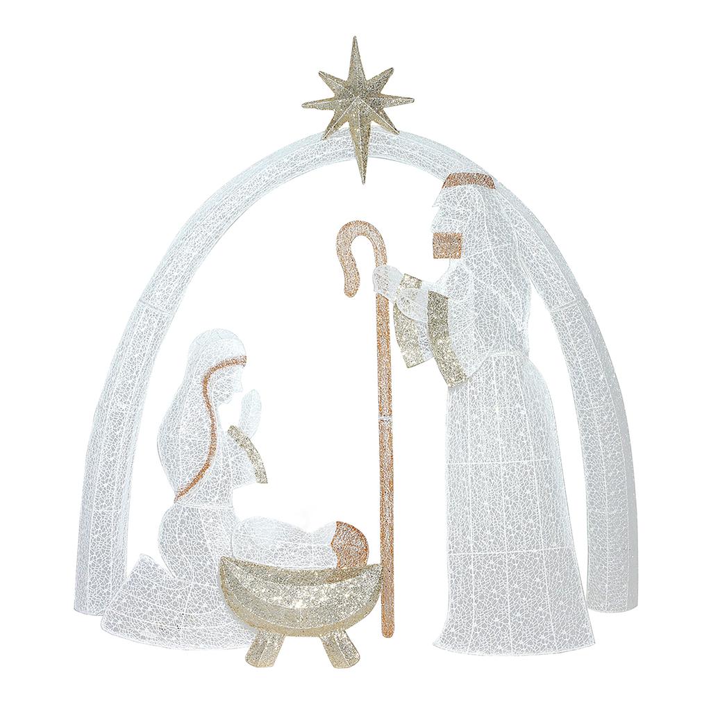 Member's Selection Christmas Nativity Decoration with LED Light 4 Pieces