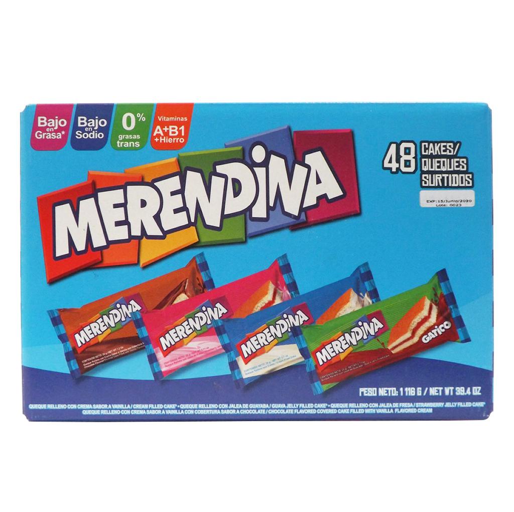 Merendina Assorted Cakes 0% Trans Fat 48 Units 