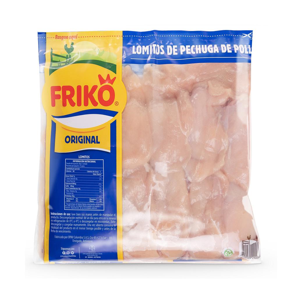 FRIKO Lomitos de Pechuga Congelados Bolsa 2 kg / 4.41 lb