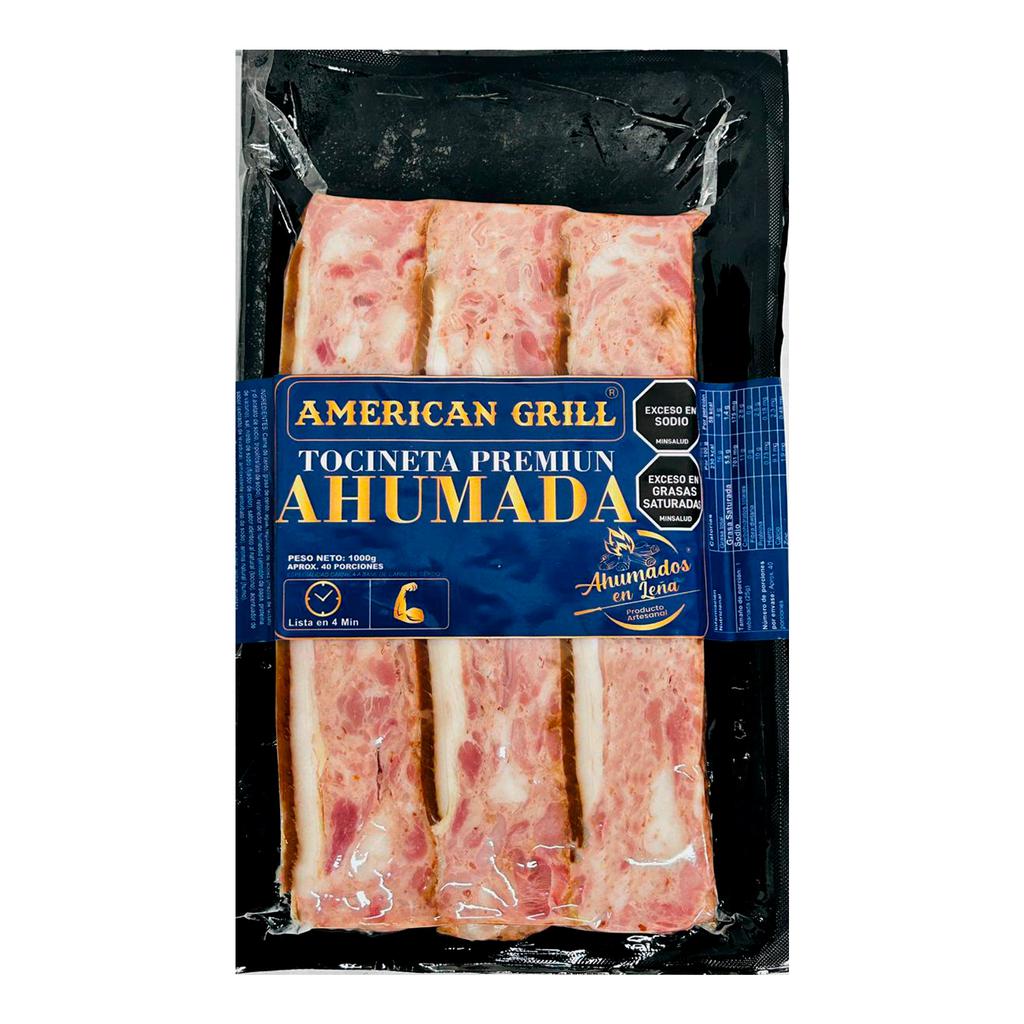 American Grill Tocineta Premium Ahumada en Leña 1 kg / 2.2 lb
