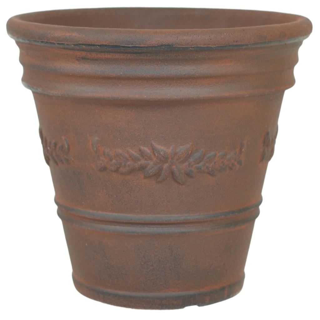 DGP Decorative Rust-Colored Polyethylene Planter 33.02 cm x 27.94 cm / 13" x 11"