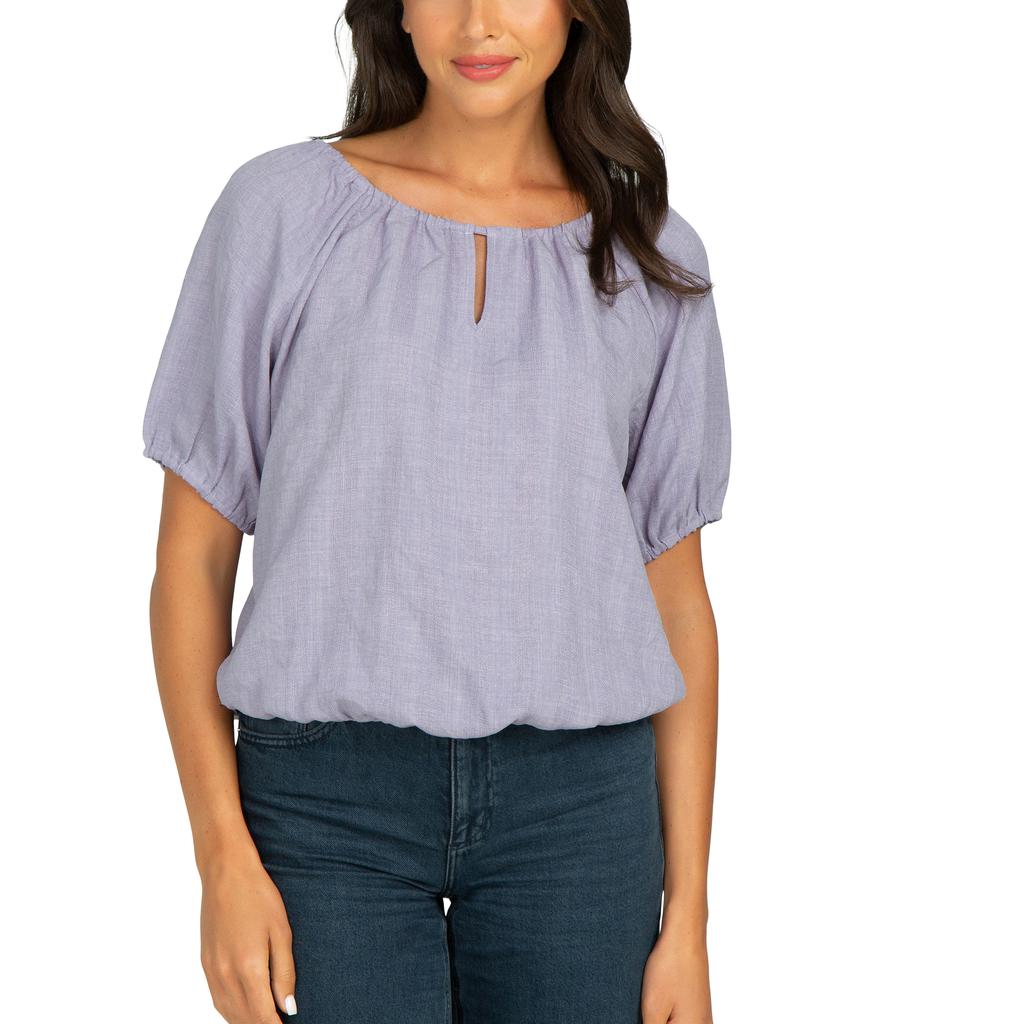 Boston Traders Women’s Short-Sleeve Peasant Blouse