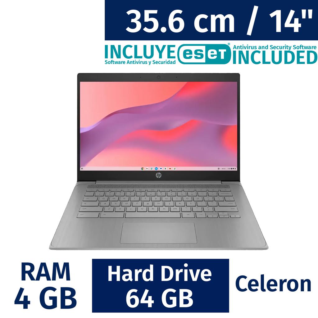 HP 35.56 cm / 14" Laptop Chromebook Celeron 4 Gigabytes / 64 Gigabytes B6SK0UA#ABA + ESET Antivirus