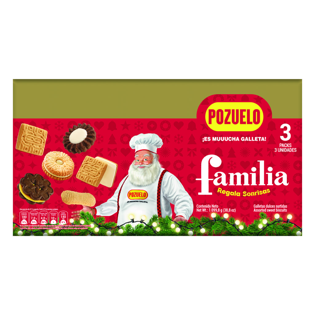Familia Navidad Galletas Surtidas 3 Unidades / 366 g