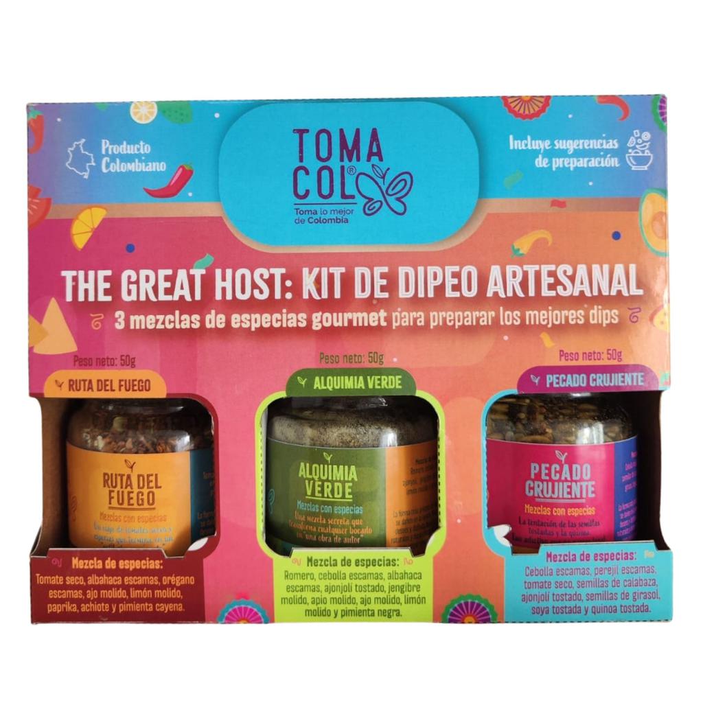 Tomacol Kit de Dipeo Artesanal Especias Gourmet Surtidas 3 unidades / 50 g