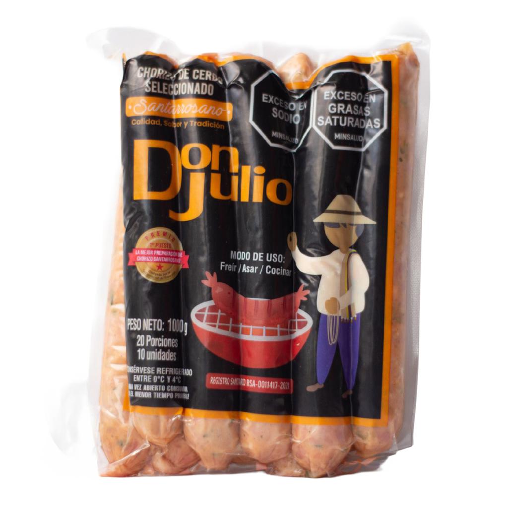 Don Julio Chorizo de Cerdo Santarrosano 1 kg / 2.2 lb