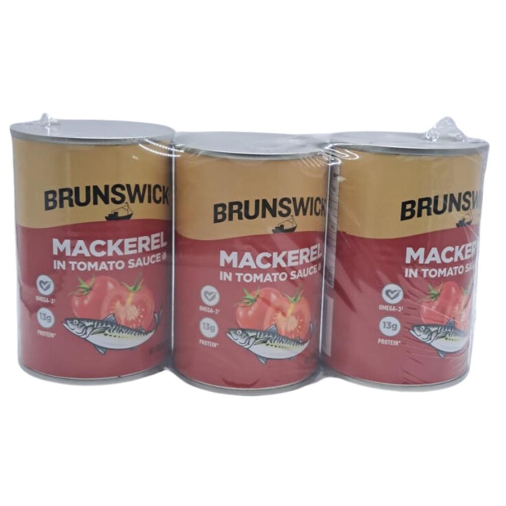 Brunswick Canned Mackerel In Tomato Sauce 3 Units / 425 G