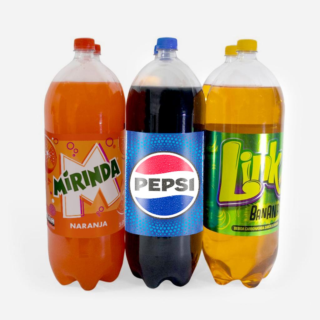 Pepsi, Mirinda Orange and Link Banana Soft Drinks Variety Pack 6