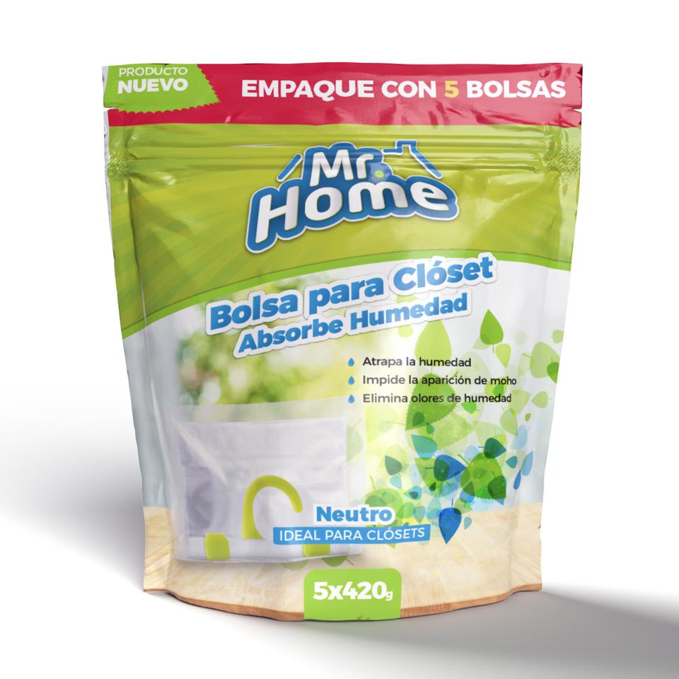 Mr. Home Bolsa para Closet Absorbente Humedad 5 Unidades / 420 g