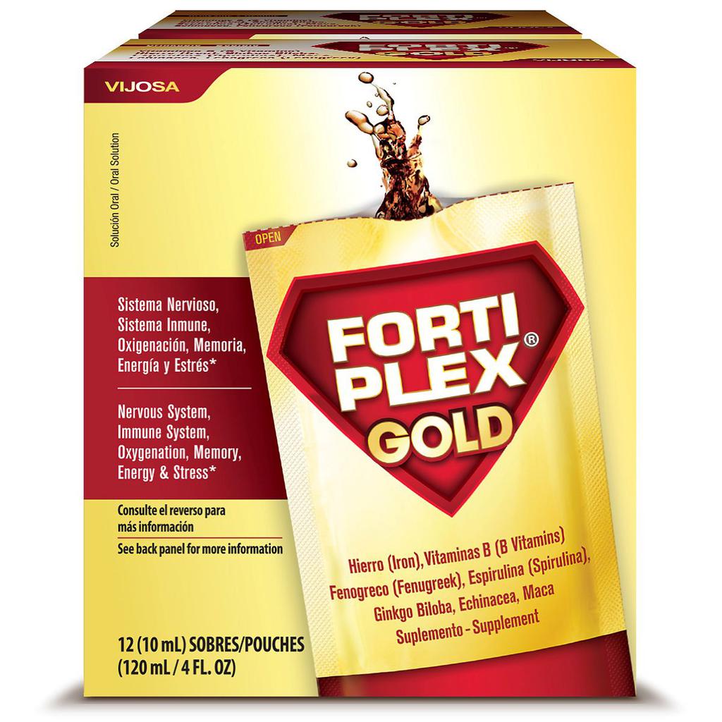 Fortiplex Gold 2 Unidades / 12 Sobres / 10 mL / 0.3 oz