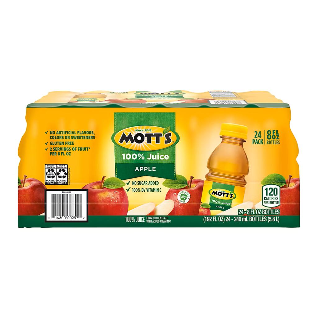 Mott’s 100% Apple Juice 24 Units / 240 mL / 8 oz