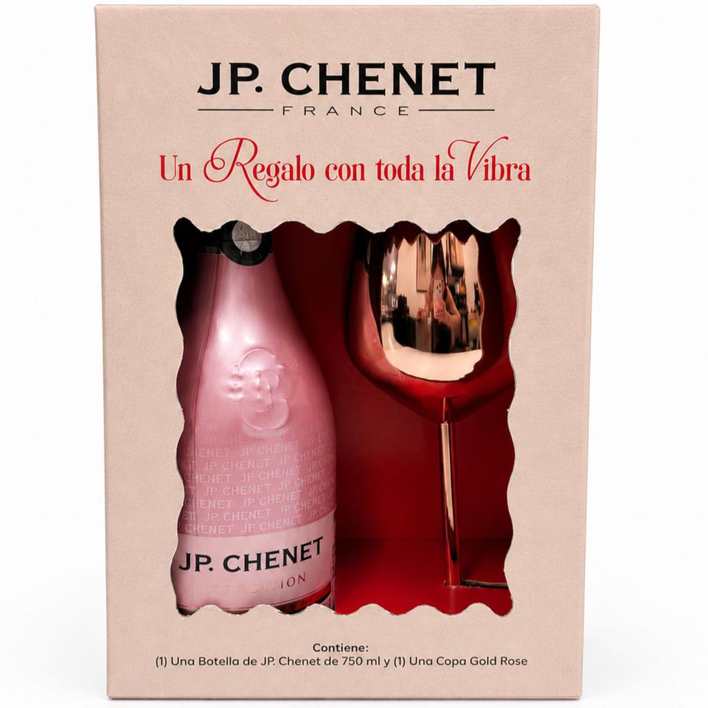 JP. Chenet Ice Vino Rosado Vino Espumante 750 mL / 25.36 oz + Copa