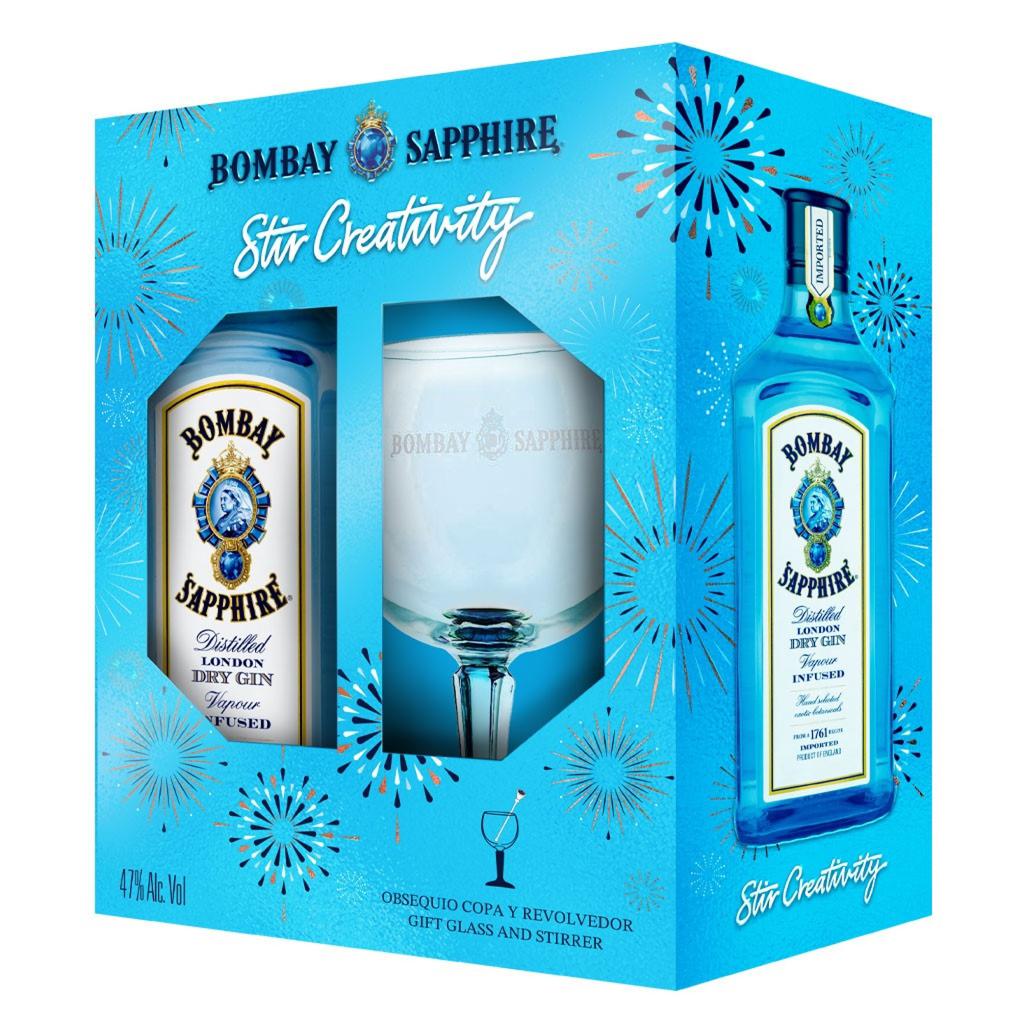 Bombay Sapphire Gin Gift Pack 700 mL + 1 Glass Gin | Pricesmart