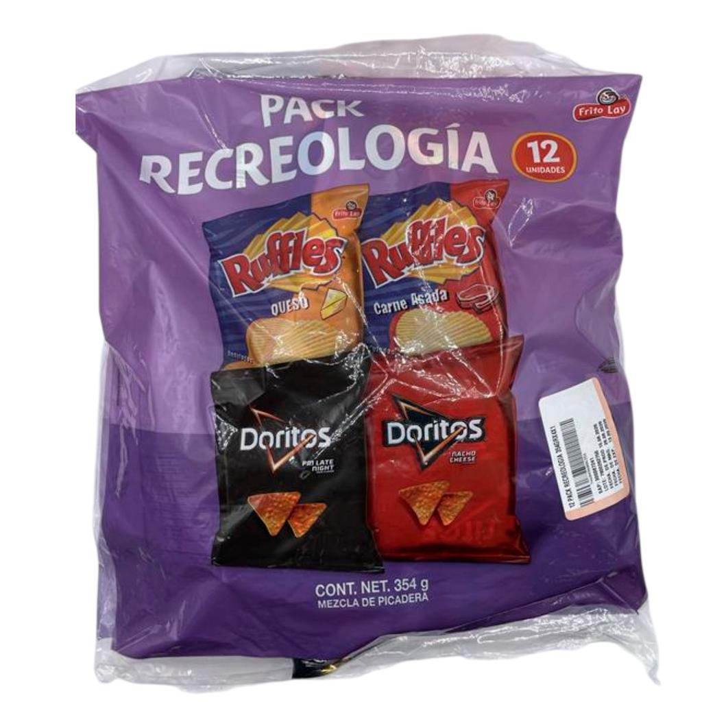 Frito Lay Recreología Combo Surtido de Snacks Salados 12 Unidades