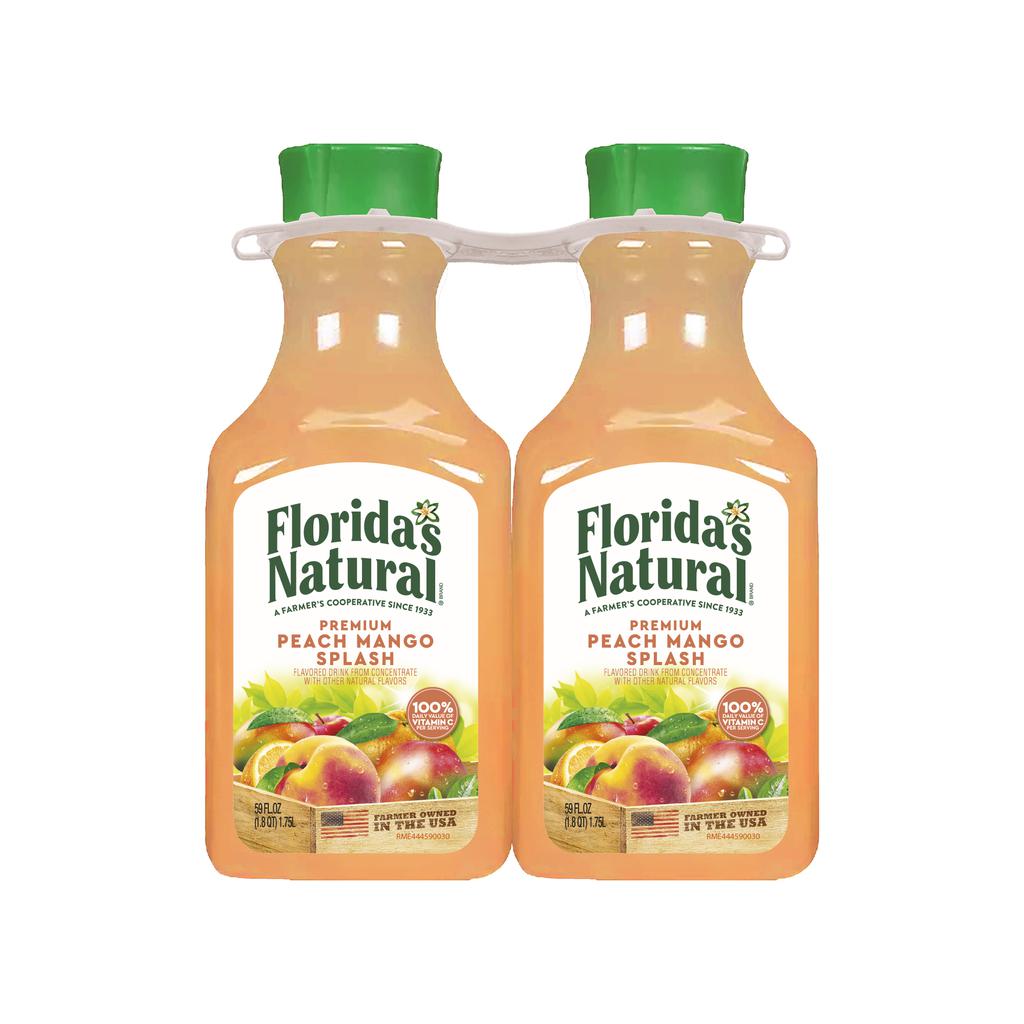 Florida's Natural Peach and Mango Juice 2 Units / 1.75 L / 59 oz