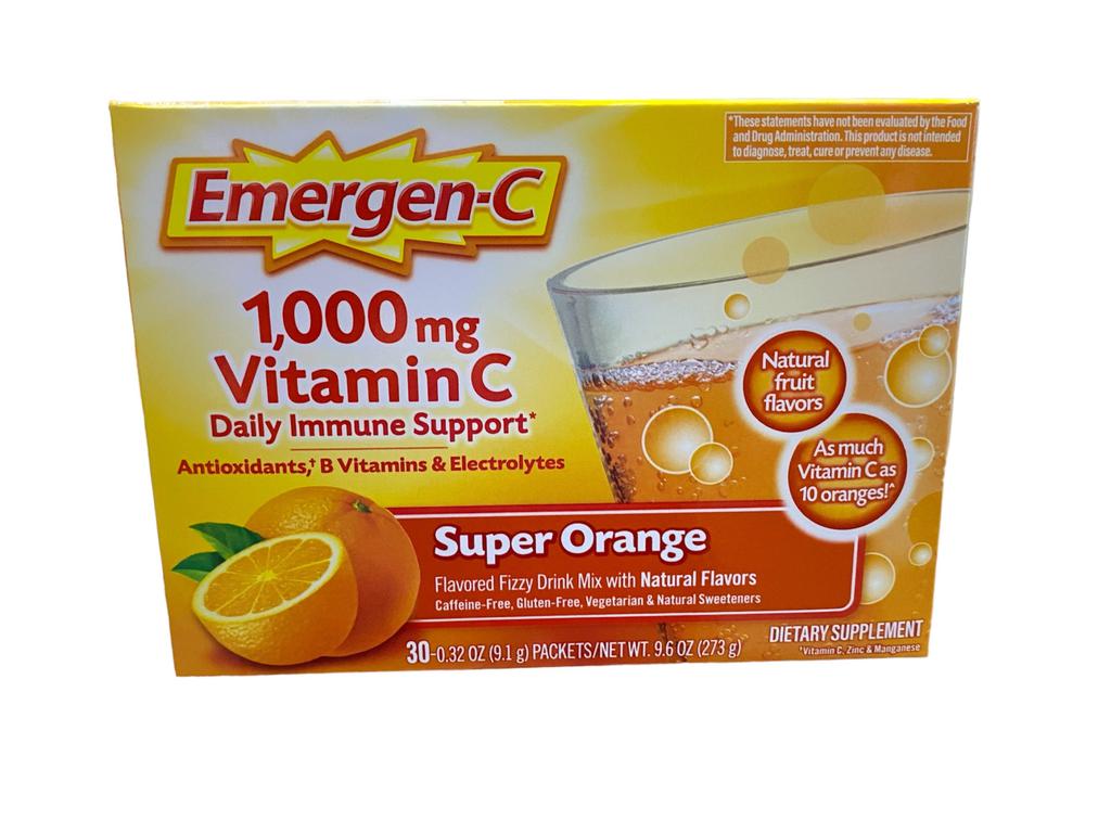 Emergen-C Gluten-free Natural Flavor Vitamin C Powder 30 Sachets / 9.1 g