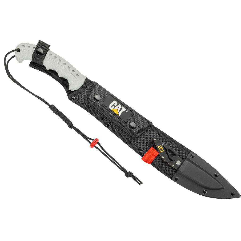 Caterpillar Juego de Machete y Cuchillo Plegable con Funda y Correa de Hombro