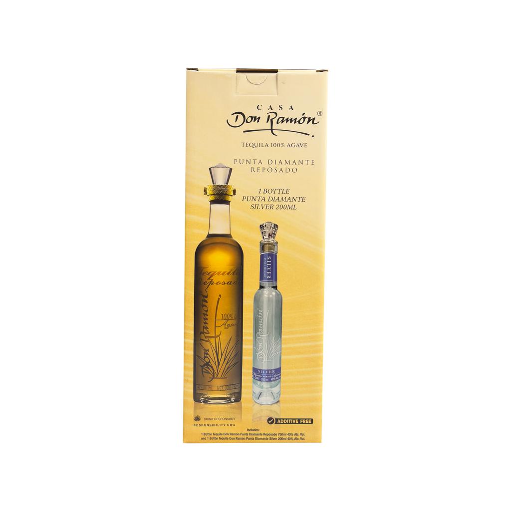 Don Ramón Tequila Reposado Agave 750 mL + Tequila Plata Agave 200 mL		