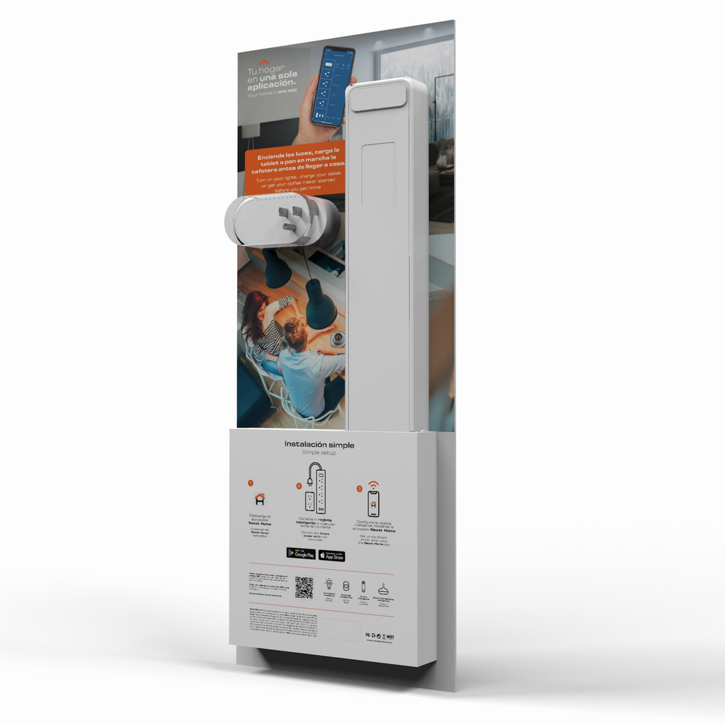 Nexxt Home Smart Power Strip Combo with 4 Outlets