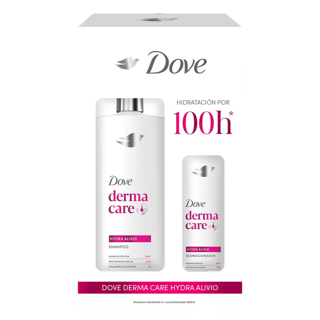 Dove Derma Care Hydra Alivio Kit Shampoo 1 L + Acondicionador 400 mL