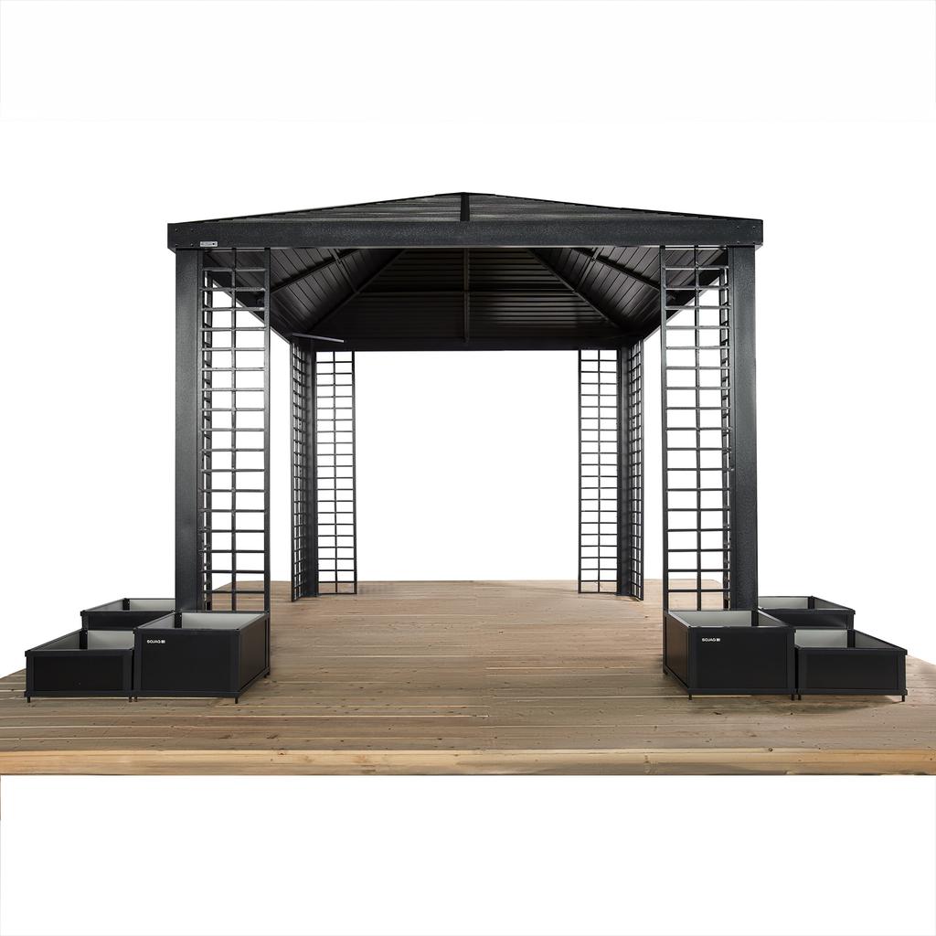 Sojag Gazebo Sunshade with Planters 3 m x 3 m / 9.8' x 9.8'