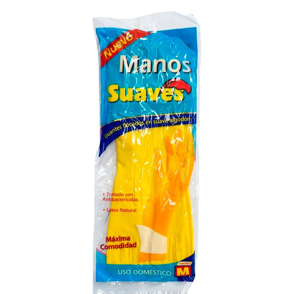 Manos Suaves Guantes de Látex Natural para Limpieza Doméstica 5 Unidades