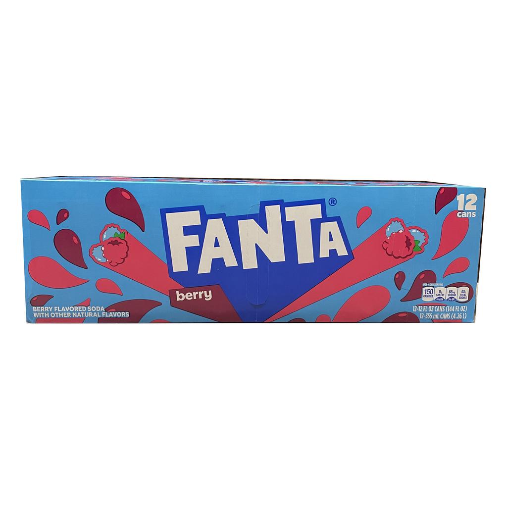 Fanta Cranberry Canned Soda 12 Units / 355 mL