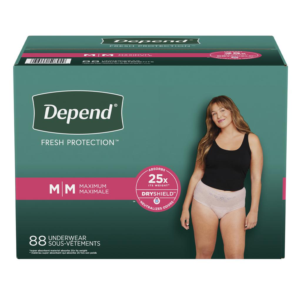 Depend Women's Maximum Absorption Adult Diaper 88 Units