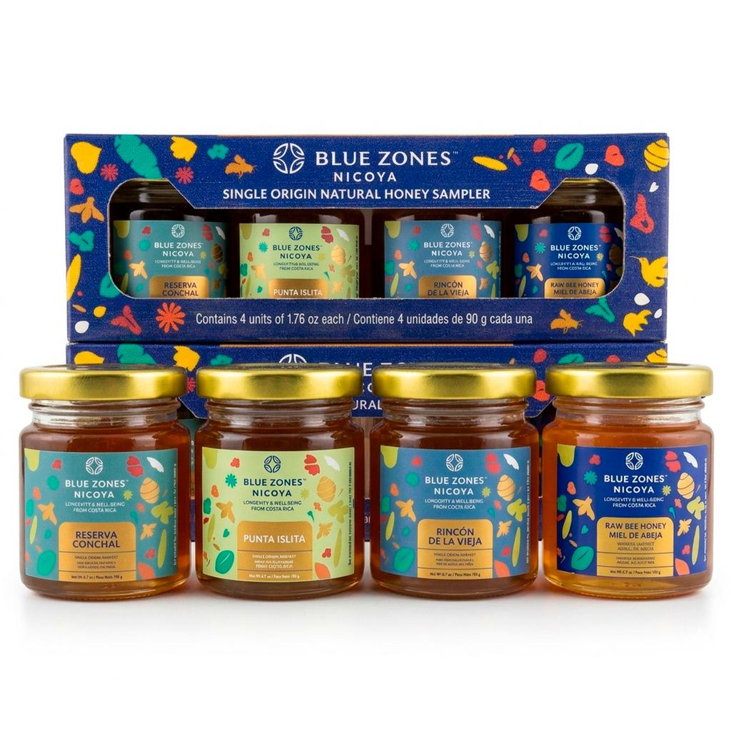 【Bee】ダイアモンド×ハチバック 青×8セット Blue Zones Nicoya 100% Raw Bee Honey Origin Sampler 8 Units / 90 g