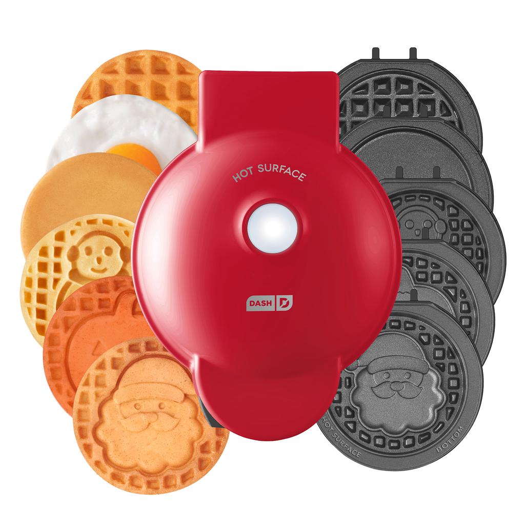 Dash Non-Stick Waffle Maker with 7 Removable Plates with Themed Design