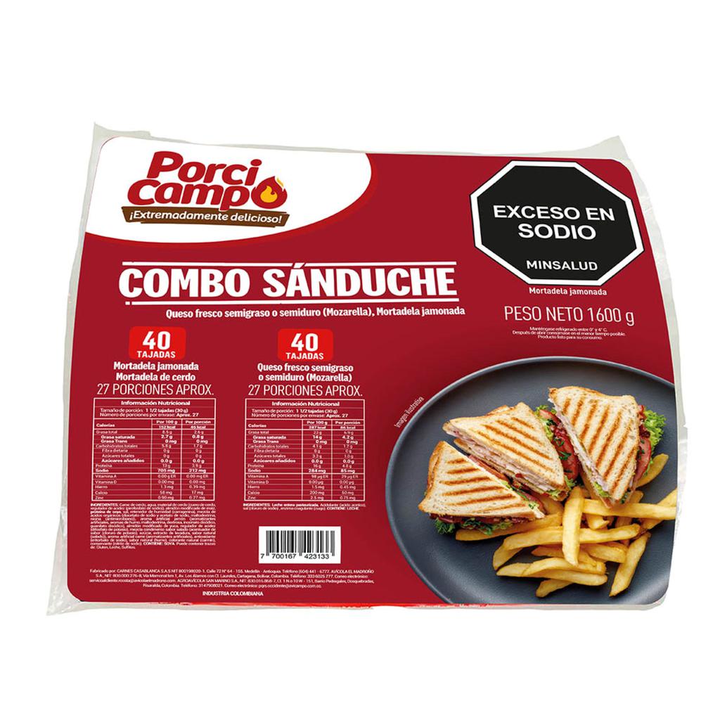 Porci Campo Combo Jamón y Queso 1.6 kg / 3.5 lb