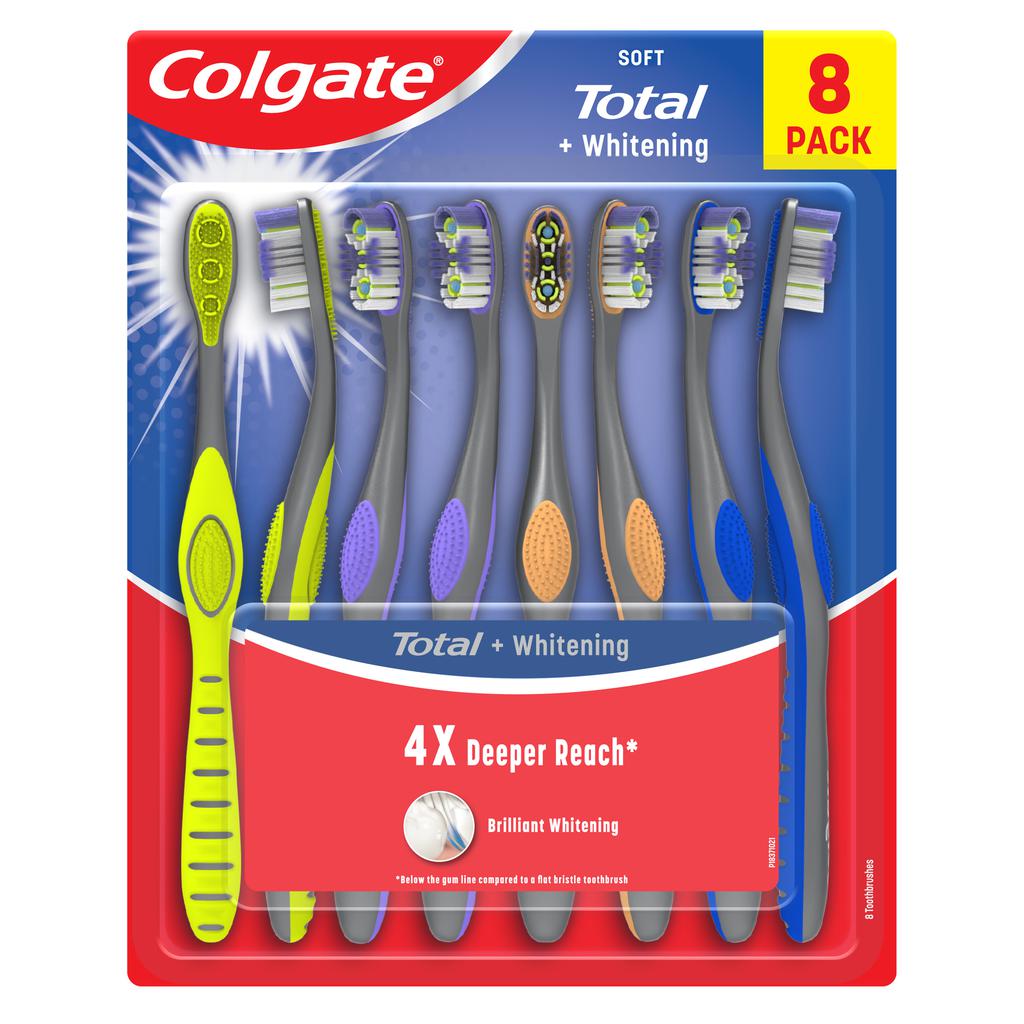 Colgate Total Whitening Cepillo de Dientes 8 Unidades