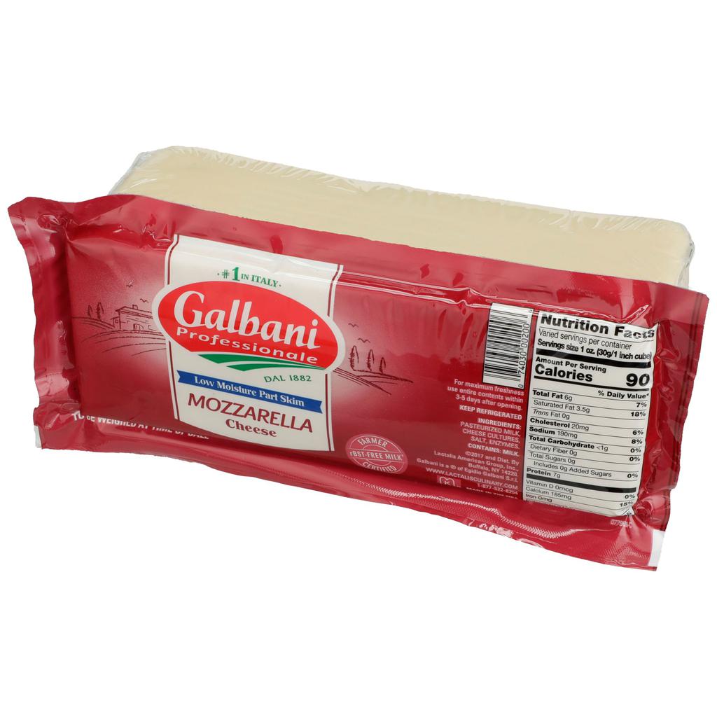 Galbani Mozzarella Cheese Block 2.26 kg / 5 lb