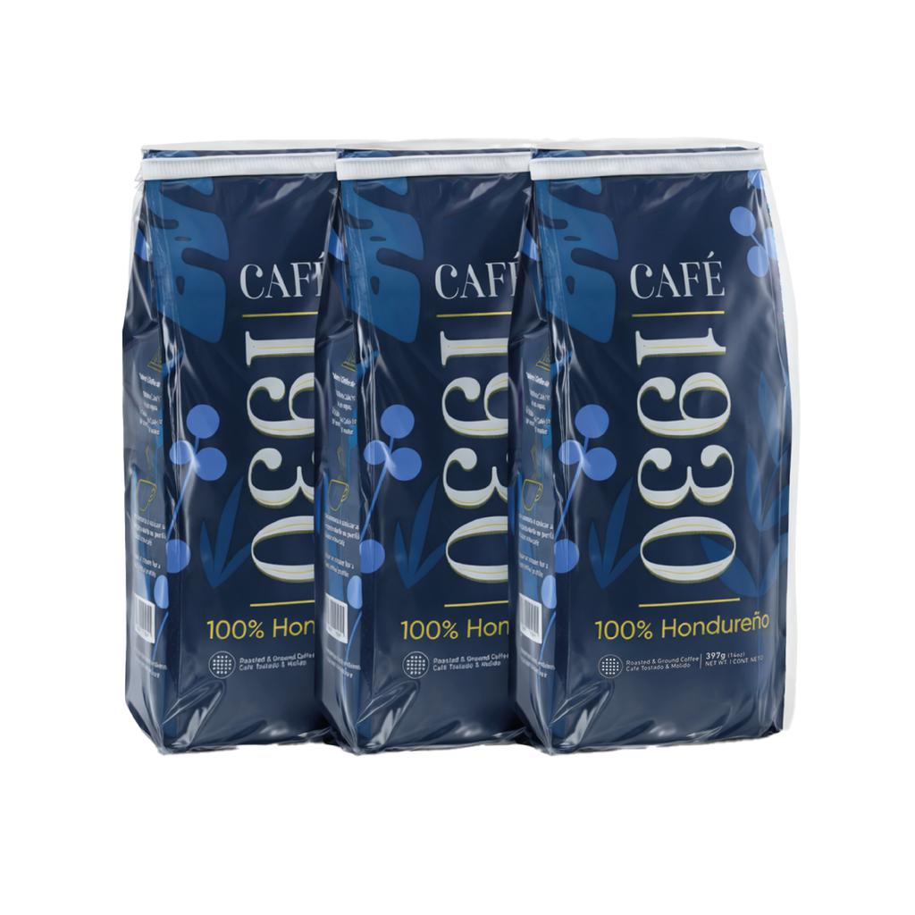 1930 Café Tostado y Molido 3 Unidades / 397 g / 14 oz