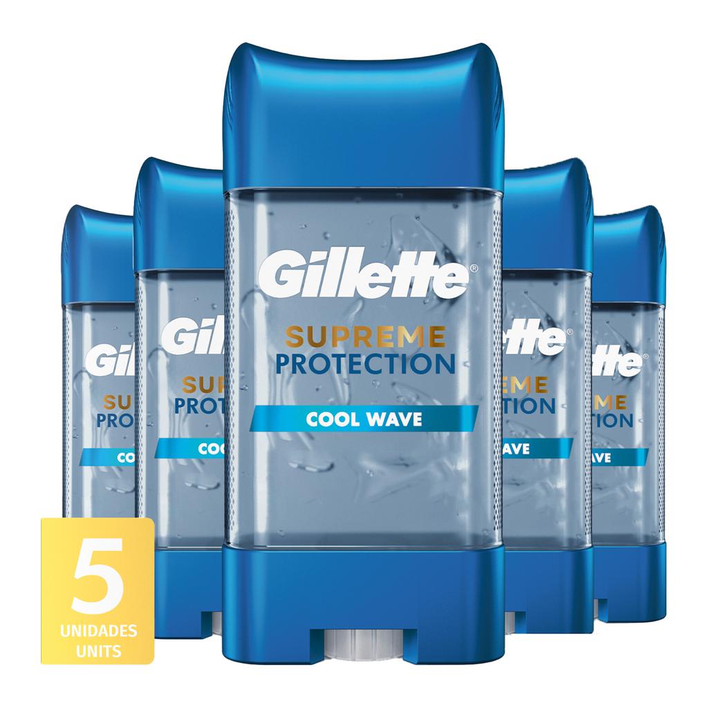 Gillette Supreme Protection Gel Deodorant 5 Units /