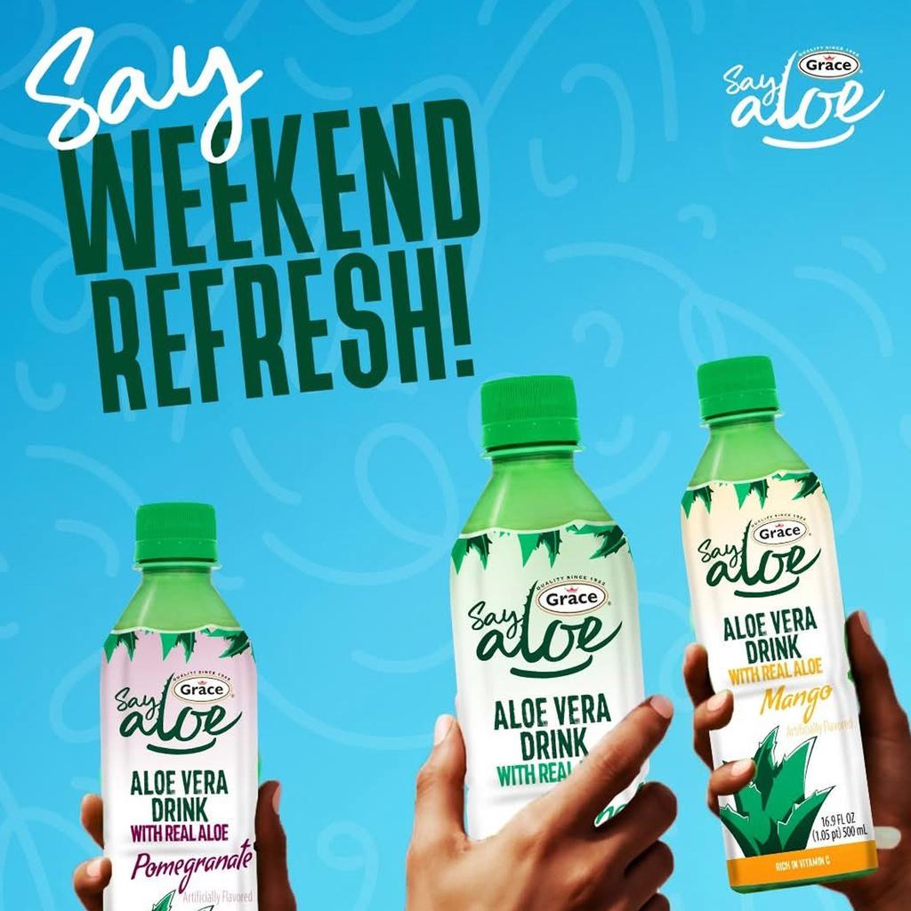 Grace Aloe Vera Drink Assorted Flavors 4 Units / 500 mL / 16.9 oz Juices |  PriceSmart | Colombia