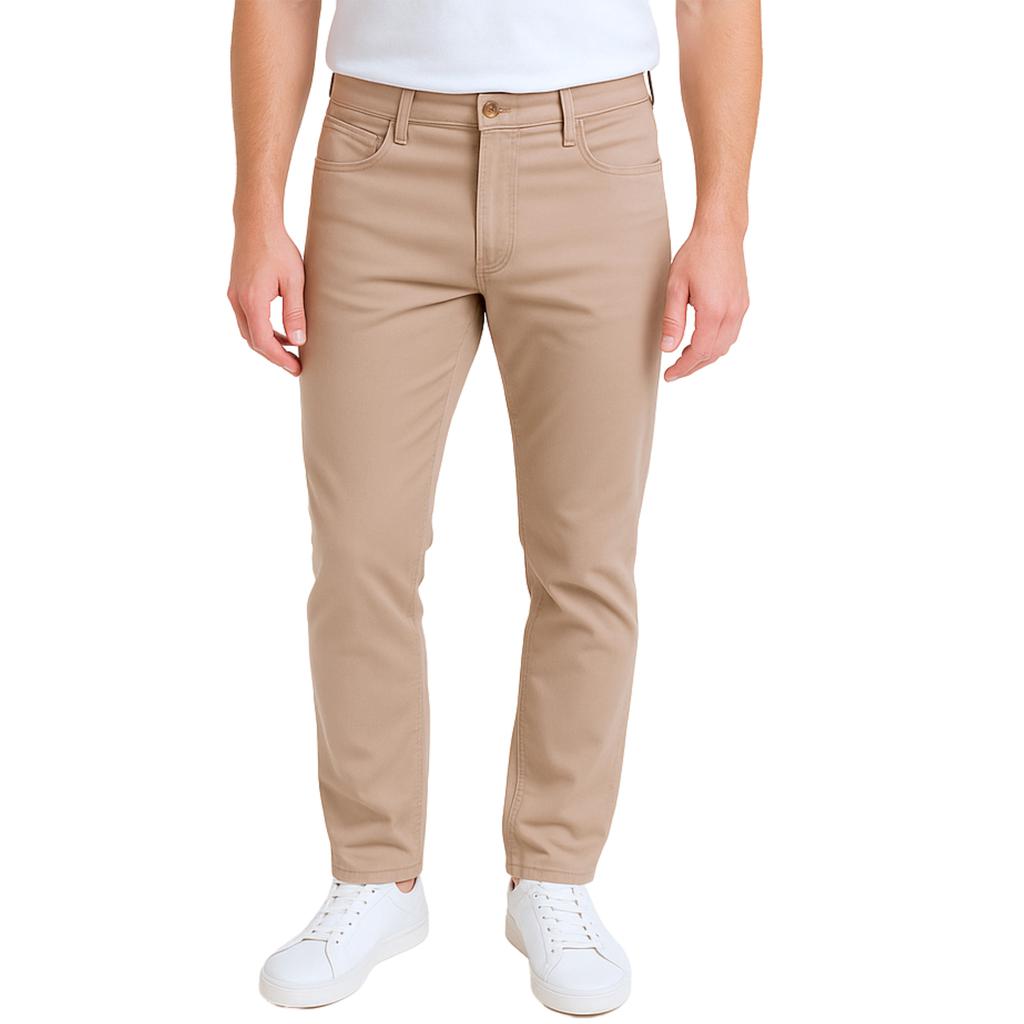 Perry Ellis Pantalón Elástico Beige con 5 Bolsillos para Hombre