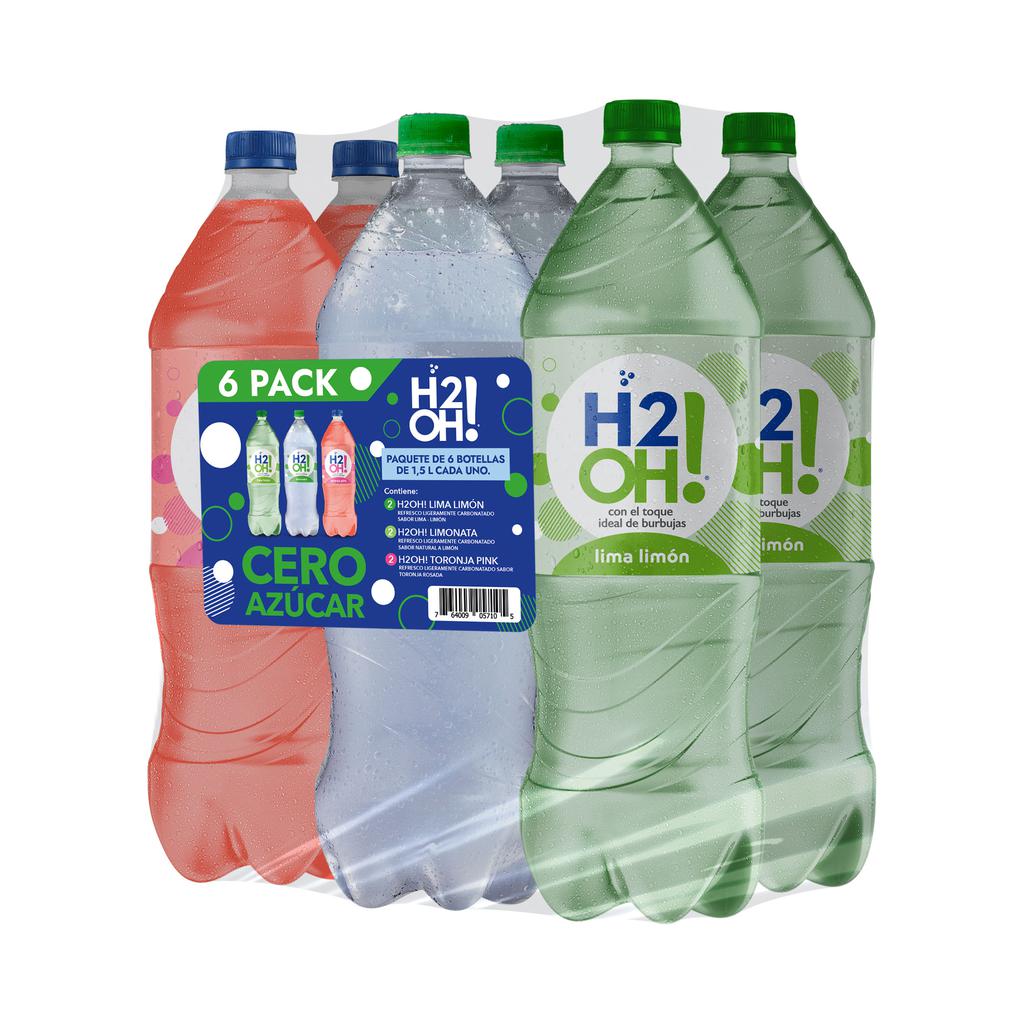 H2OH Assorted Flavor Soda 6 Units / 1.5 L